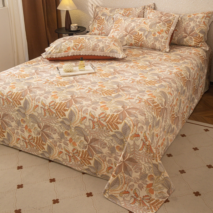 91家纺网 家纺一手货源 找家纺 优米家纺 2025新款加厚全棉磨毛提花纯色床单系列 德菲庄园