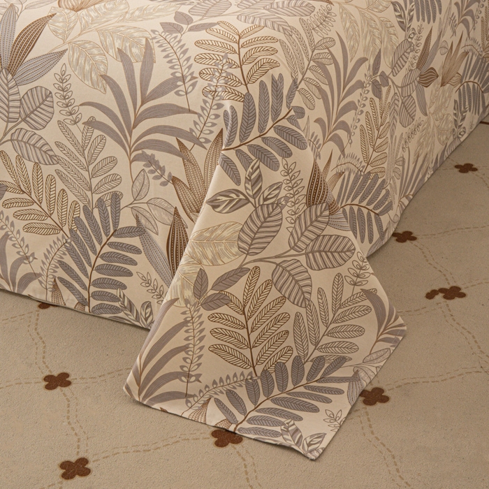 91家纺网 家纺一手货源 找家纺 优米家纺 2025新款加厚全棉磨毛提花纯色床单系列 秋意浓