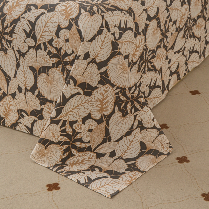 91家纺网 家纺一手货源 找家纺 优米家纺 2025新款加厚全棉磨毛提花纯色床单系列 漫步花庭