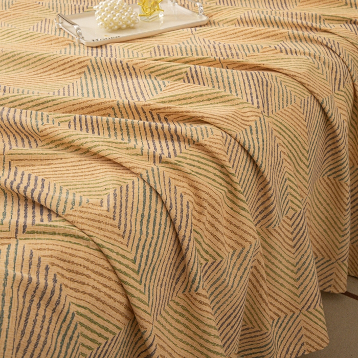 91家纺网 家纺一手货源 找家纺 优米家纺 2025新款加厚全棉磨毛提花纯色床单系列 温馨午后