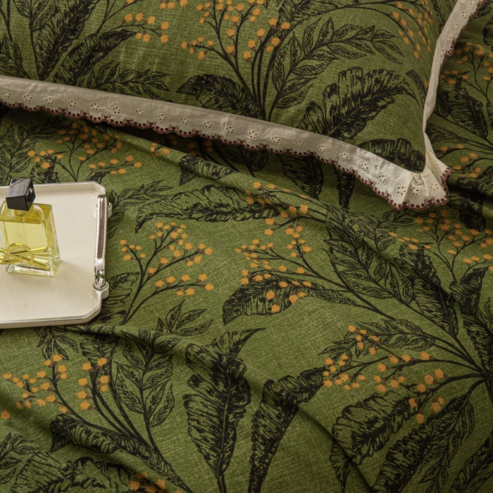 91家纺网 家纺一手货源 找家纺 优米家纺 2025新款加厚全棉磨毛提花纯色床单系列 陌上花开