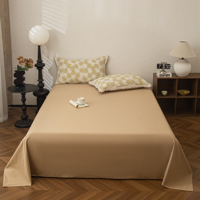 91家纺网 家纺一手货源 找家纺 （总）优米家纺 2025新款加厚全棉磨毛提花纯色床单系列