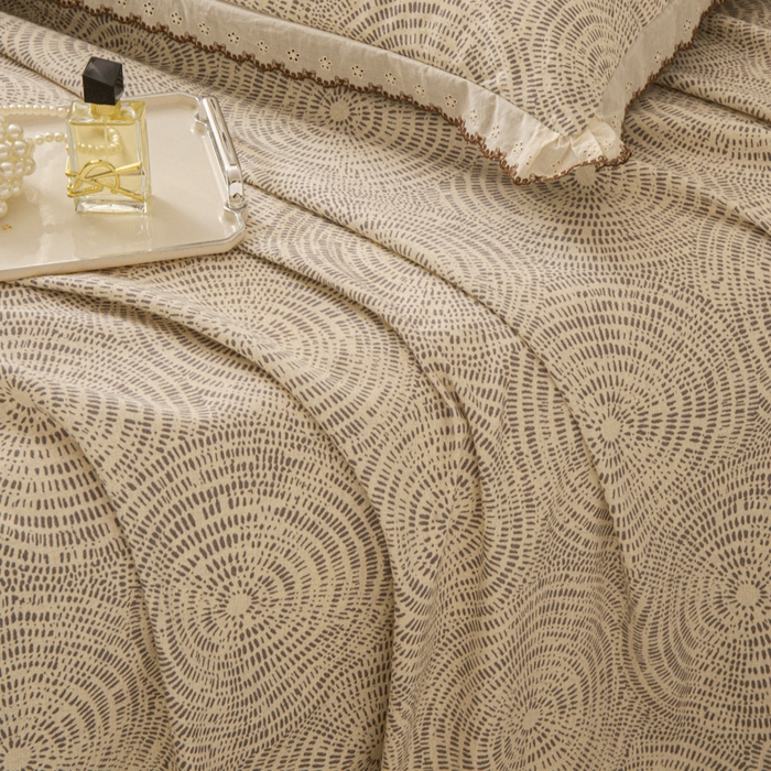 91家纺网 家纺一手货源 找家纺 优米家纺 2025新款加厚全棉磨毛提花纯色床单系列 布里奥