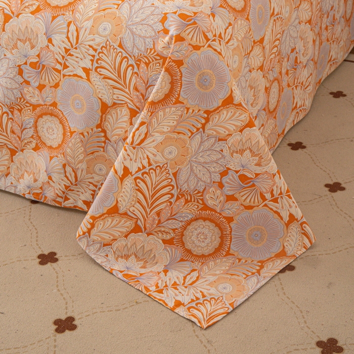 91家纺网 家纺一手货源 找家纺 优米家纺 2025新款加厚全棉磨毛提花纯色床单系列 满园花开