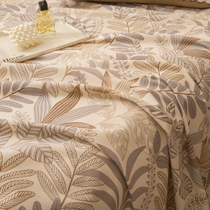 91家纺网 家纺一手货源 找家纺 优米家纺 2025新款加厚全棉磨毛提花纯色床单系列 秋意浓