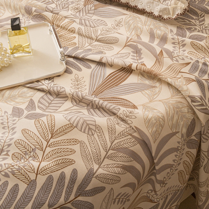 91家纺网 家纺一手货源 找家纺 优米家纺 2025新款加厚全棉磨毛提花纯色床单系列 秋意浓