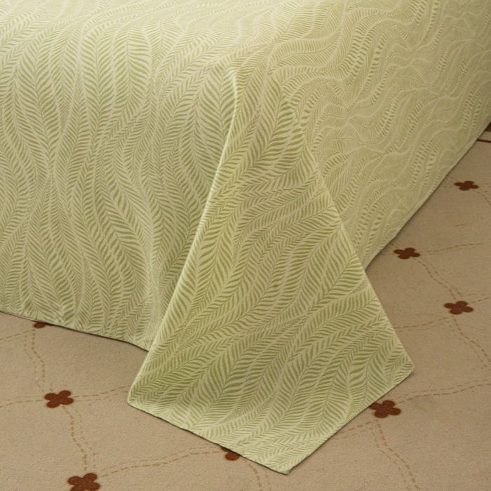 91家纺网 家纺一手货源 找家纺 优米家纺 2025新款加厚全棉磨毛提花纯色床单系列 海棠花开