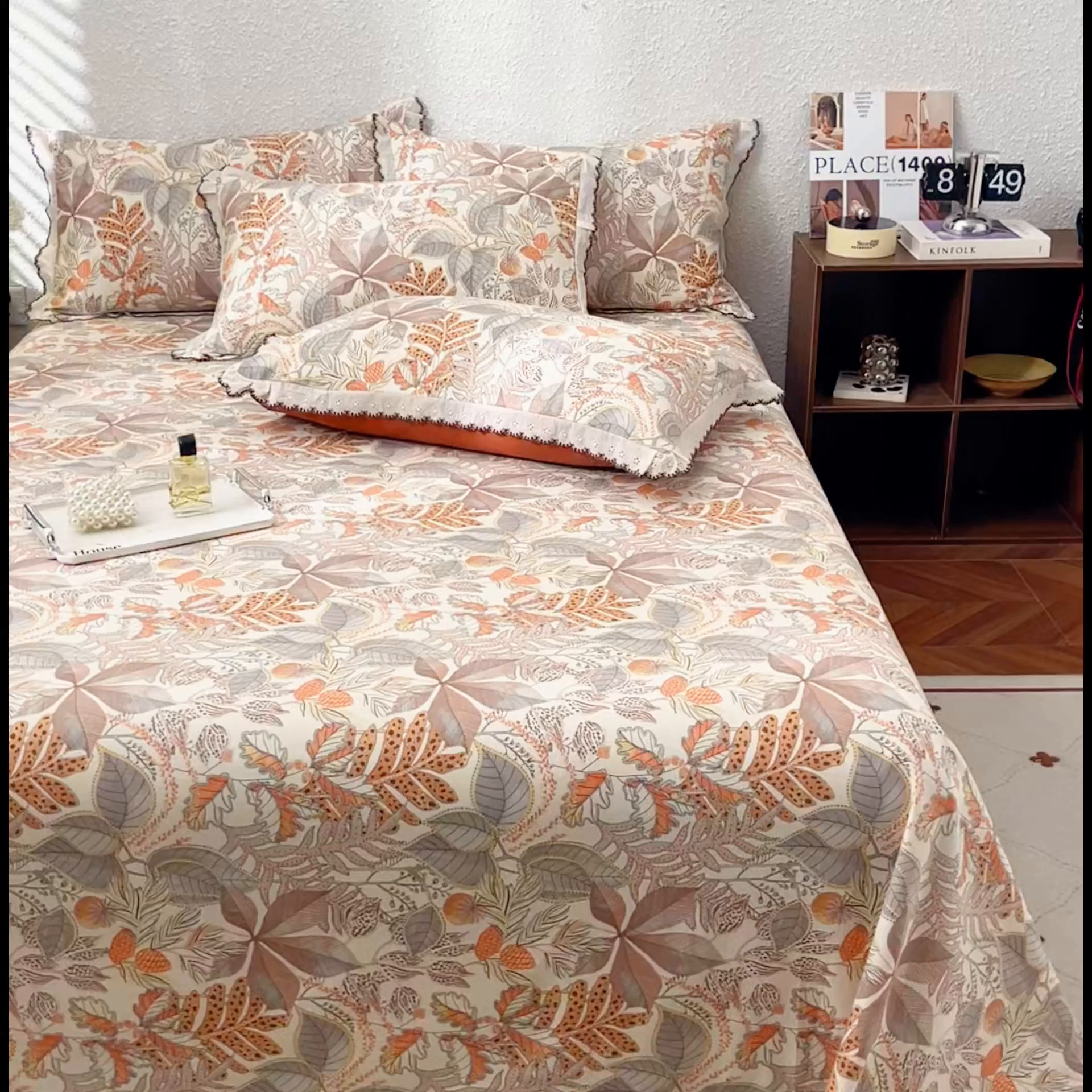 91家纺网 家纺一手货源 找家纺 优米家纺 2025新款加厚全棉磨毛提花纯色床单系列 德菲庄园