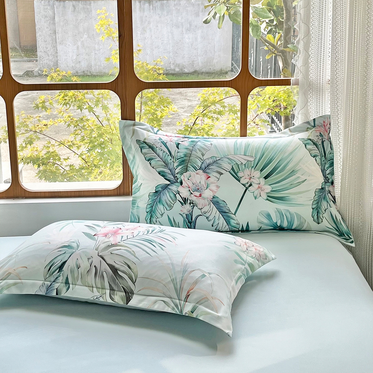 91家纺网 家纺一手货源 找家纺 佳宇轩 2025新款活性数码印花单人三件套双人四件套 晨露花语