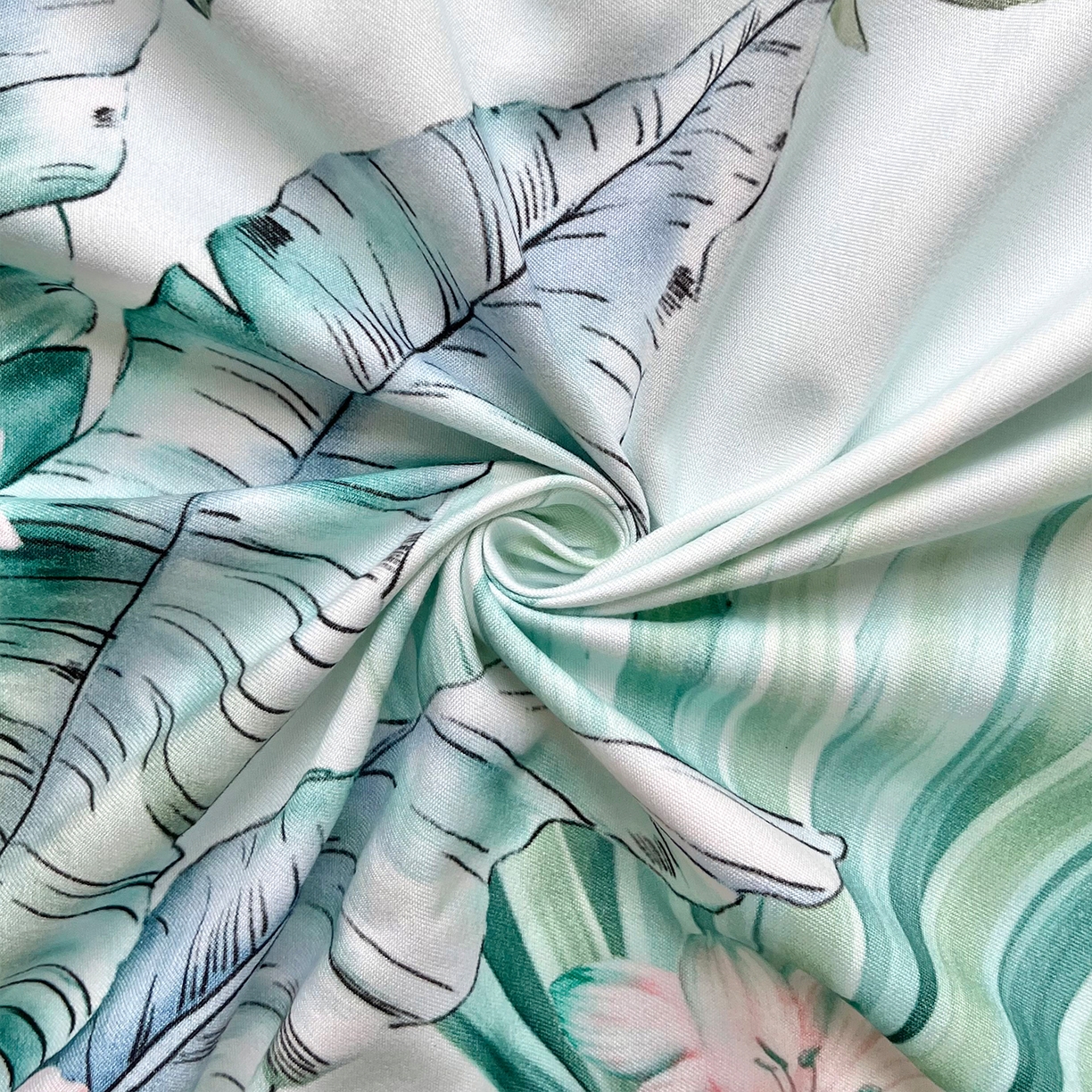 91家纺网 家纺一手货源 找家纺 佳宇轩 2025新款活性数码印花单人三件套双人四件套 晨露花语