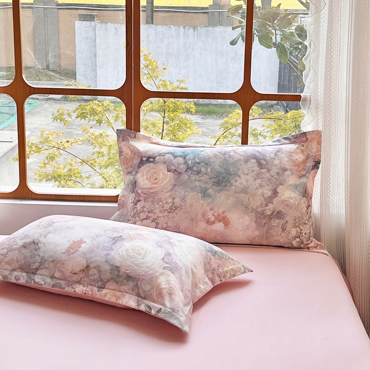 91家纺网 家纺一手货源 找家纺 佳宇轩 2025新款活性数码印花单人三件套双人四件套 粉黛轻舞