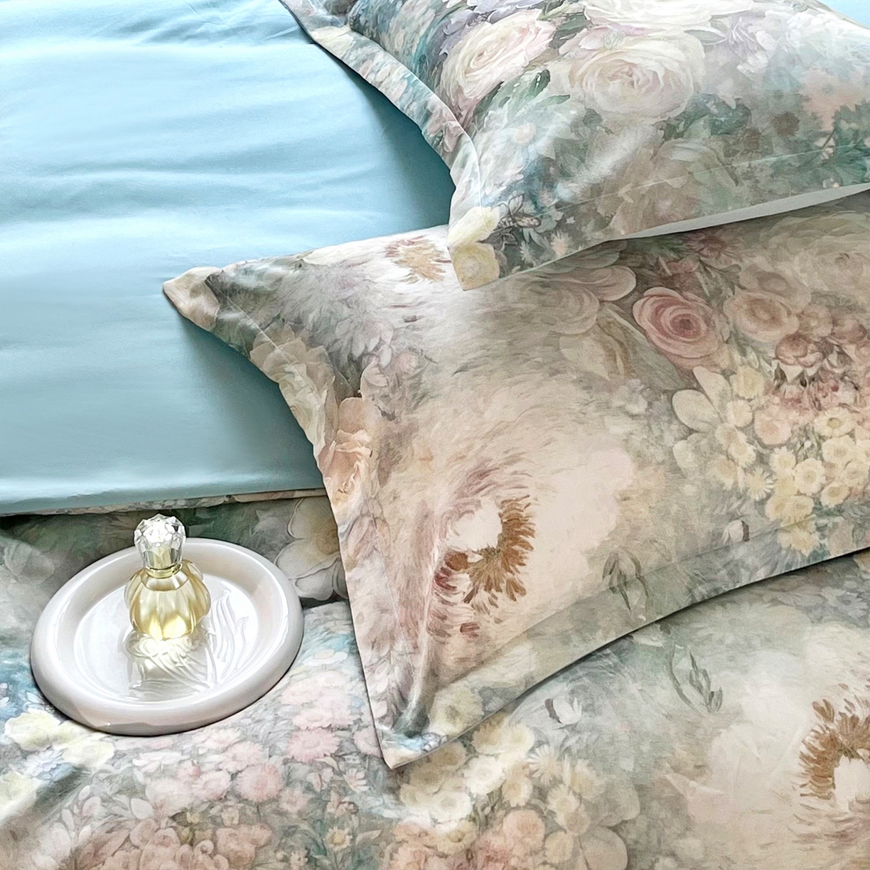 91家纺网 家纺一手货源 找家纺 佳宇轩 2025新款活性数码印花单人三件套双人四件套 月光涟漪