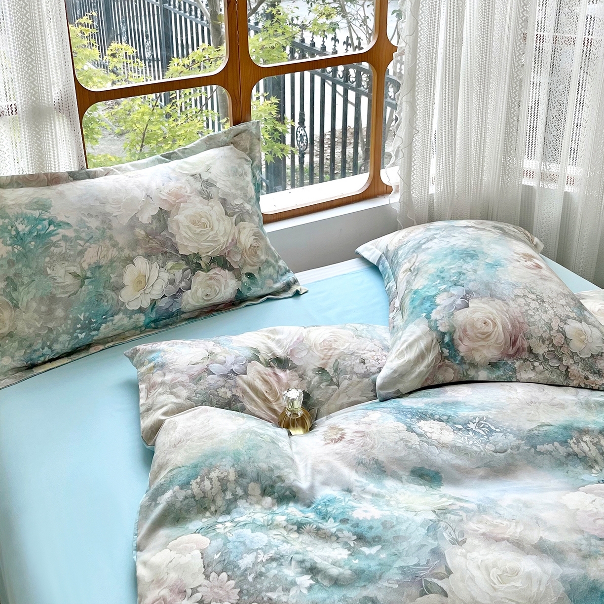 91家纺网 家纺一手货源 找家纺 佳宇轩 2025新款活性数码印花单人三件套双人四件套 月光涟漪