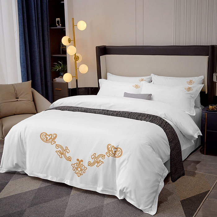 91家纺网 家纺一手货源 找家纺 （总）啊雅家居 2026新款欧式绣花加厚酒店民宿磨毛绣花四件套-向往