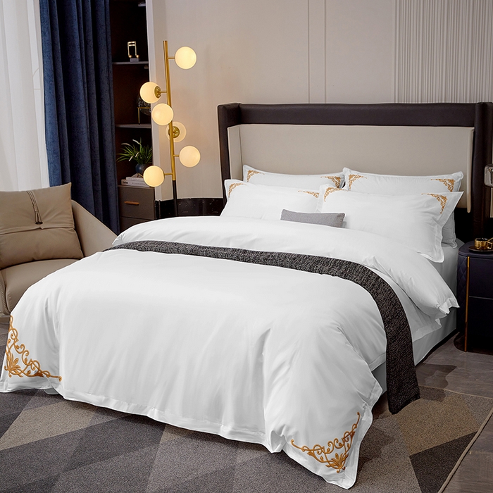 91家纺网 家纺一手货源 找家纺 （总）啊雅家居 2026新款欧式绣花加厚酒店民宿磨毛绣花四件套-古美