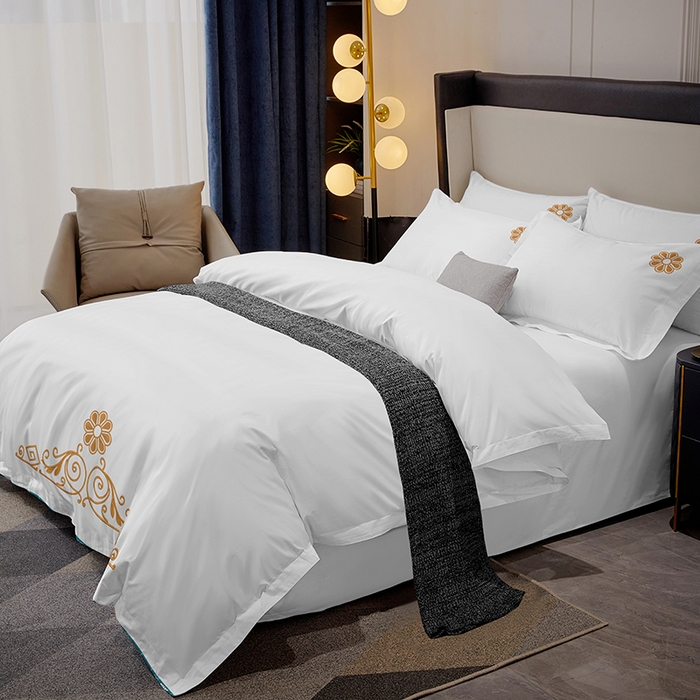 91家纺网 家纺一手货源 找家纺 （总）啊雅家居 2026新款欧式绣花加厚酒店民宿磨毛绣花四件套-时尚英伦