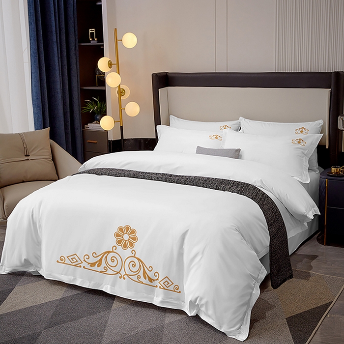 91家纺网 家纺一手货源 找家纺 （总）啊雅家居 2026新款欧式绣花加厚酒店民宿磨毛绣花四件套-时尚英伦