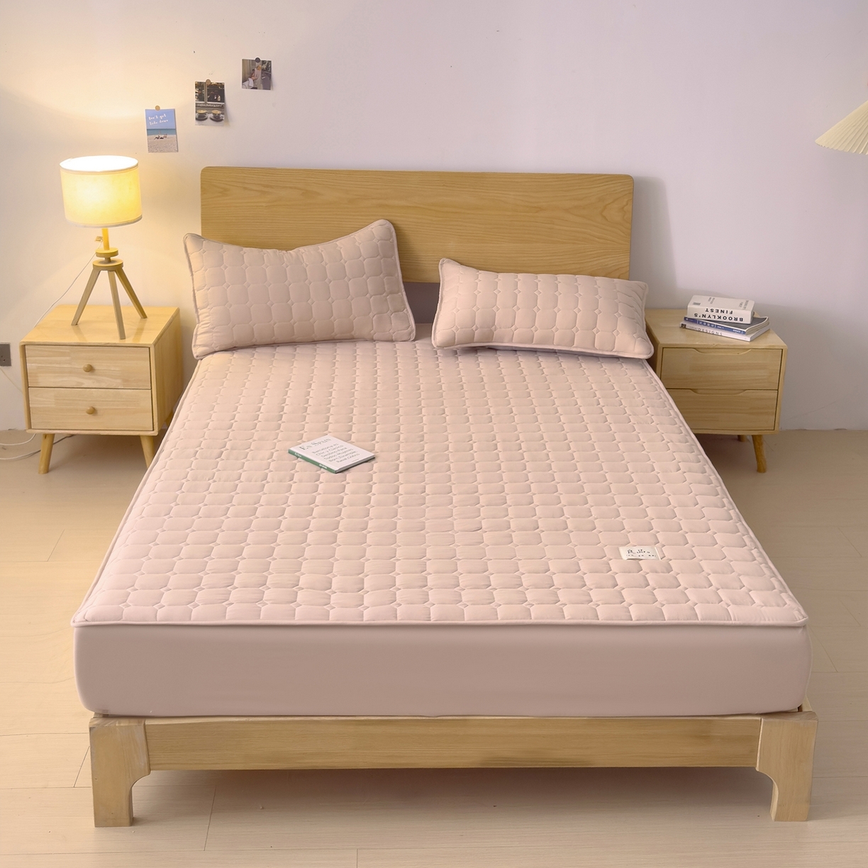 91家纺网 家纺一手货源 找家纺 （总）富阿娜家纺 2025新款A类抗菌夹棉单床笠三件套  围布30cm