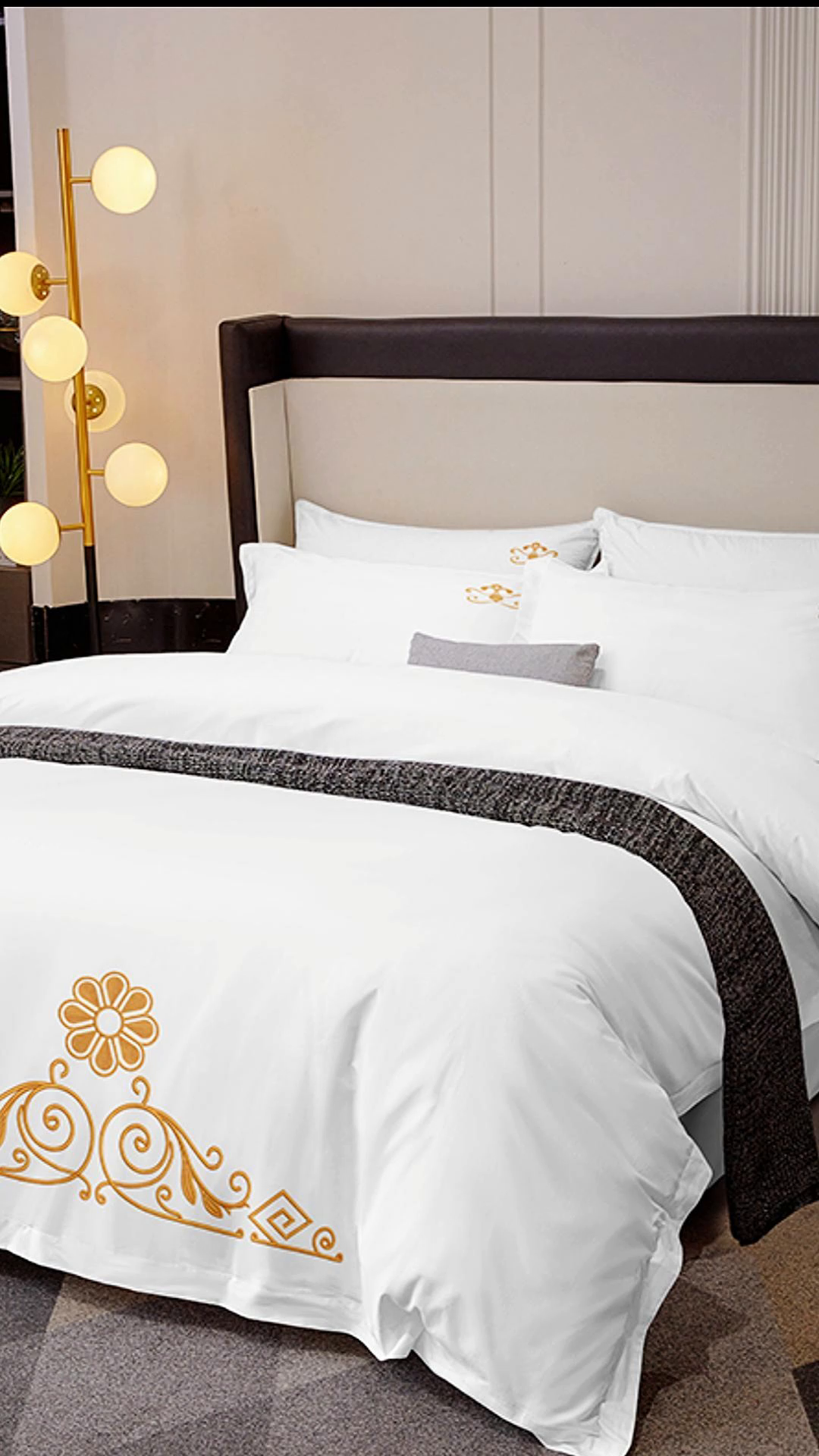 91家纺网 家纺一手货源 找家纺 （总）啊雅家居 2026新款欧式绣花加厚酒店民宿磨毛绣花四件套-舒适酒店