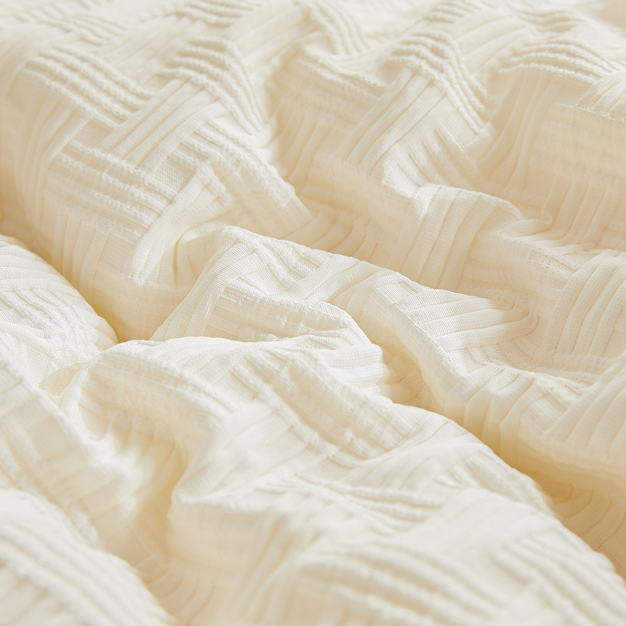 91家纺网 家纺一手货源 找家纺 初相识被业 2025新款双拼原棉提花大豆纤维被被子被芯 小豆仙白拼灰