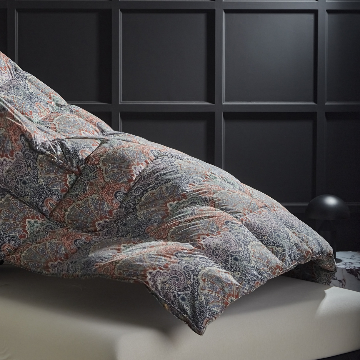 91家纺网 家纺一手货源 找家纺 （总）暖羽屋羽绒馆 2025新款国标95白鹅绒被子 印花羽绒被芯2米 双人羽绒被子春秋被 冬被