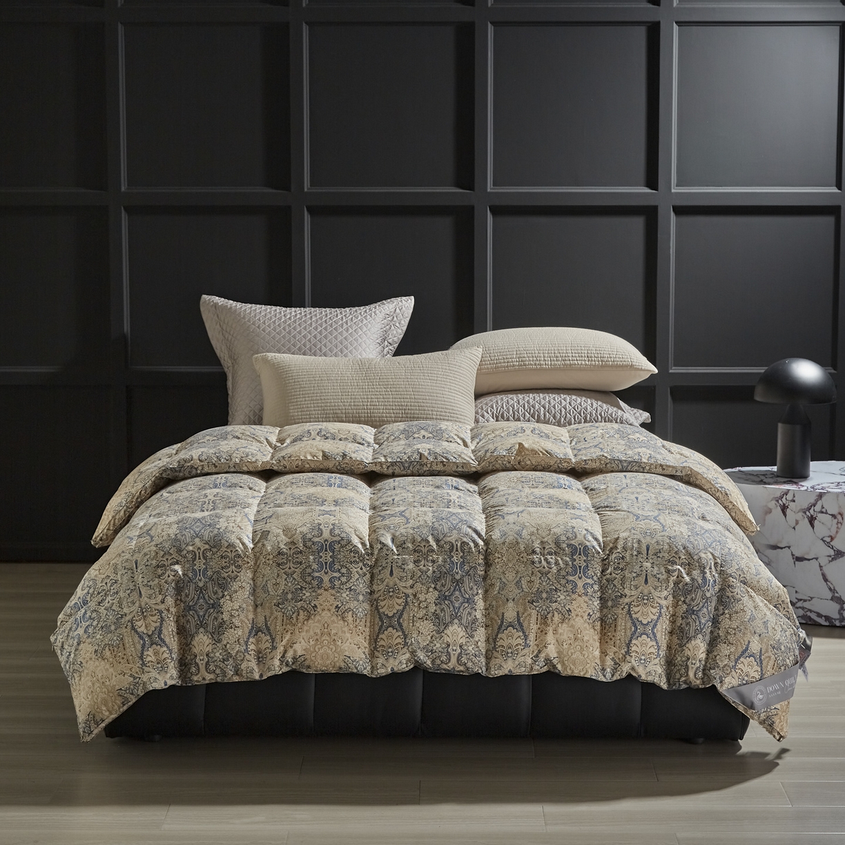 91家纺网 家纺一手货源 找家纺 （总）暖羽屋羽绒馆 2025新款国标95白鹅绒被子 印花羽绒被芯2米 双人羽绒被子春秋被 冬被