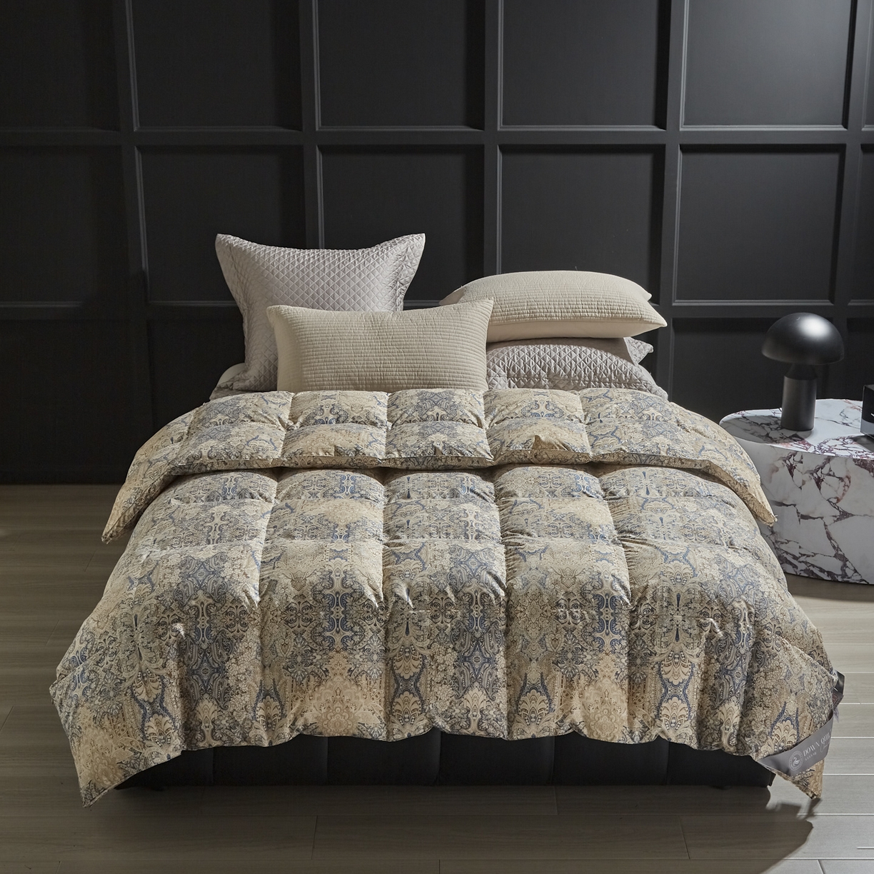 91家纺网 家纺一手货源 找家纺 暖羽屋羽绒馆 2025新款国标95白鹅绒被子 印花羽绒被芯2米 双人羽绒被子春秋被 冬被 千婉