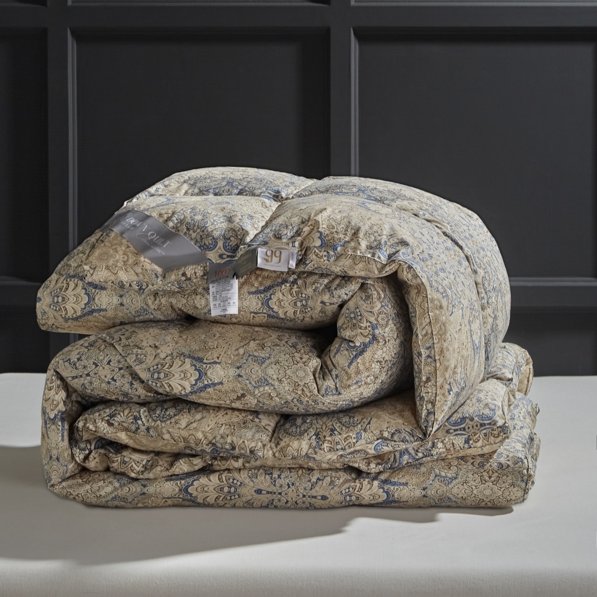 91家纺网 家纺一手货源 找家纺 暖羽屋羽绒馆 2025新款国标95白鹅绒被子 印花羽绒被芯2米 双人羽绒被子春秋被 冬被 千婉