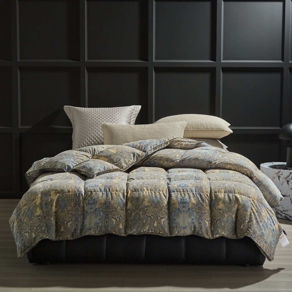 91家纺网 家纺一手货源 找家纺 （总）暖羽屋羽绒馆 2025新款绒子含量95白鹅绒被子 国标95白鹅绒被芯双人加厚磨毛糯棉春秋被