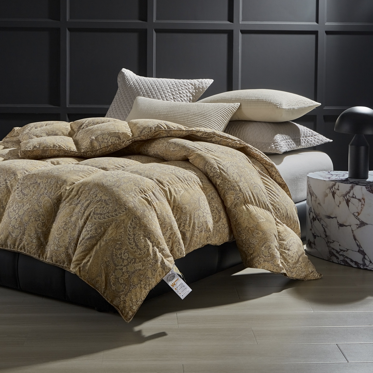 91家纺网 家纺一手货源 找家纺 暖羽屋羽绒馆 2025新款绒子含量95白鹅绒被子 国标95白鹅绒被芯双人加厚磨毛糯棉春秋被 遇见