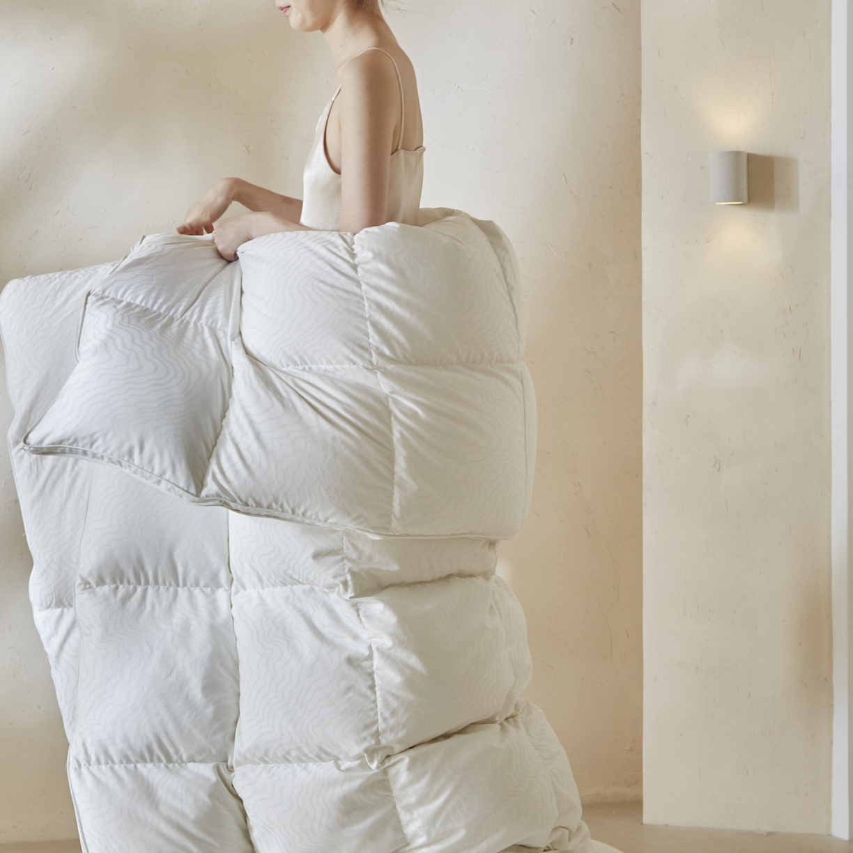 91家纺网 家纺一手货源 找家纺 （总）暖羽屋羽绒馆 2025新款95白鹅绒被芯 威利斯羽绒被子 双人婚庆鹅绒被2米春秋被