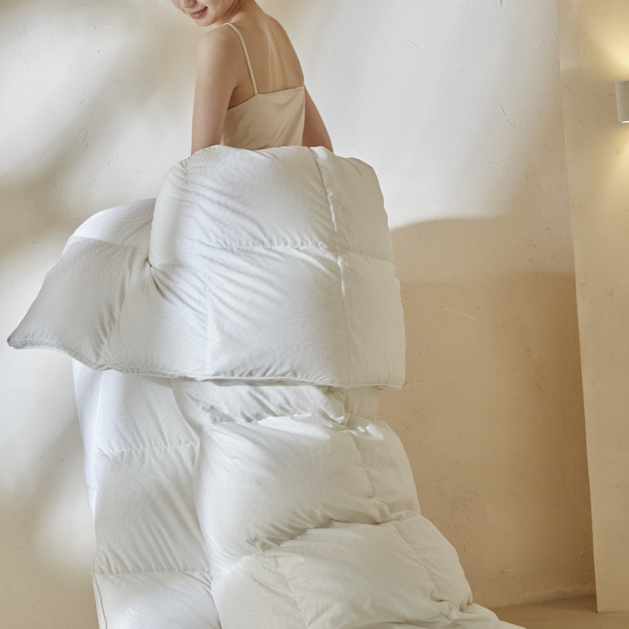 91家纺网 家纺一手货源 找家纺 （总）暖羽屋羽绒馆 2025新款95白鹅绒被芯 威利斯羽绒被子 双人婚庆鹅绒被2米春秋被