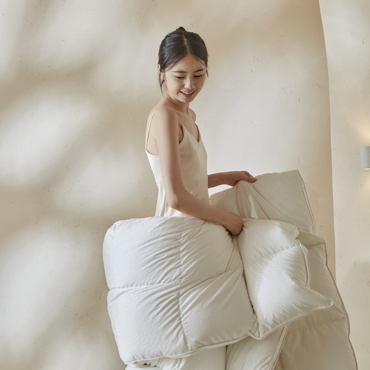 91家纺网 家纺一手货源 找家纺 （总）暖羽屋羽绒馆 2025新款95白鹅绒被芯 威利斯羽绒被子 双人婚庆鹅绒被2米春秋被