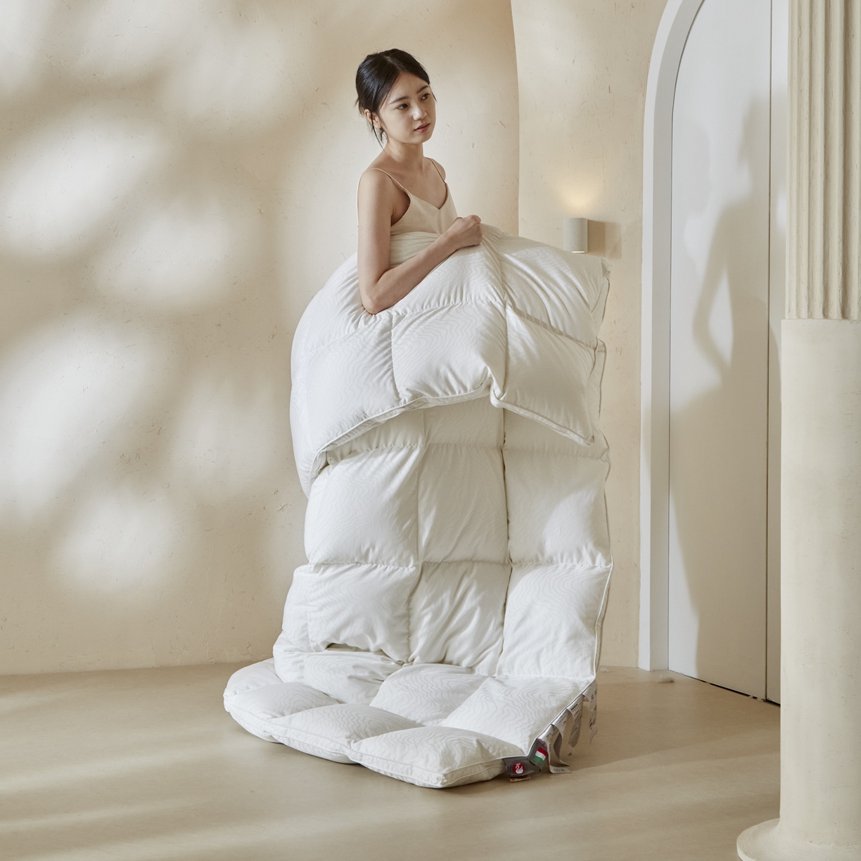 91家纺网 家纺一手货源 找家纺 （总）暖羽屋羽绒馆 2025新款95白鹅绒被芯 威利斯羽绒被子 双人婚庆鹅绒被2米春秋被