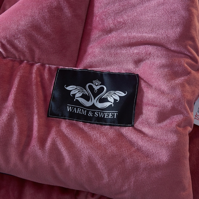 91家纺网 家纺一手货源 找家纺 （总）美丽折家纺 2025新款纯色水晶绒冬被子被芯秋保暖冬被