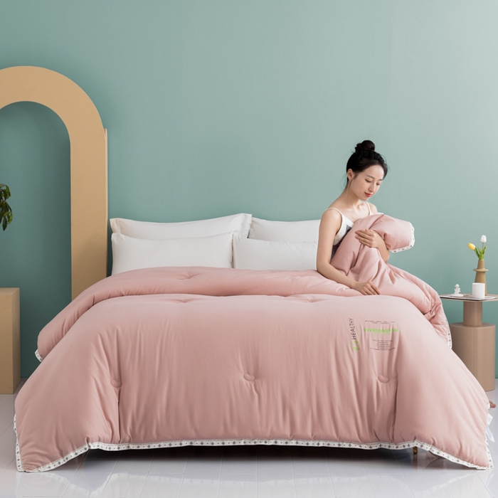 美丽折家纺 2025新款大豆纤维四季被子加厚冬被被芯 豆沙