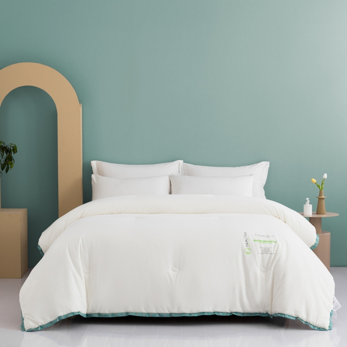 91家纺网 家纺一手货源 找家纺 美丽折家纺 2025新款大豆纤维四季被子加厚冬被被芯 梦白