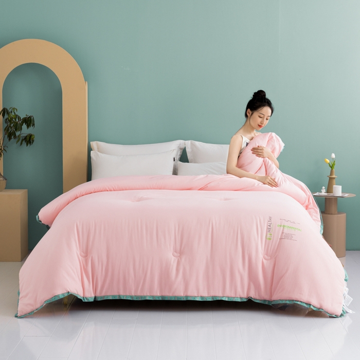 美丽折家纺 2025新款舒享新疆棉花被冬被春秋被被芯 樱花粉