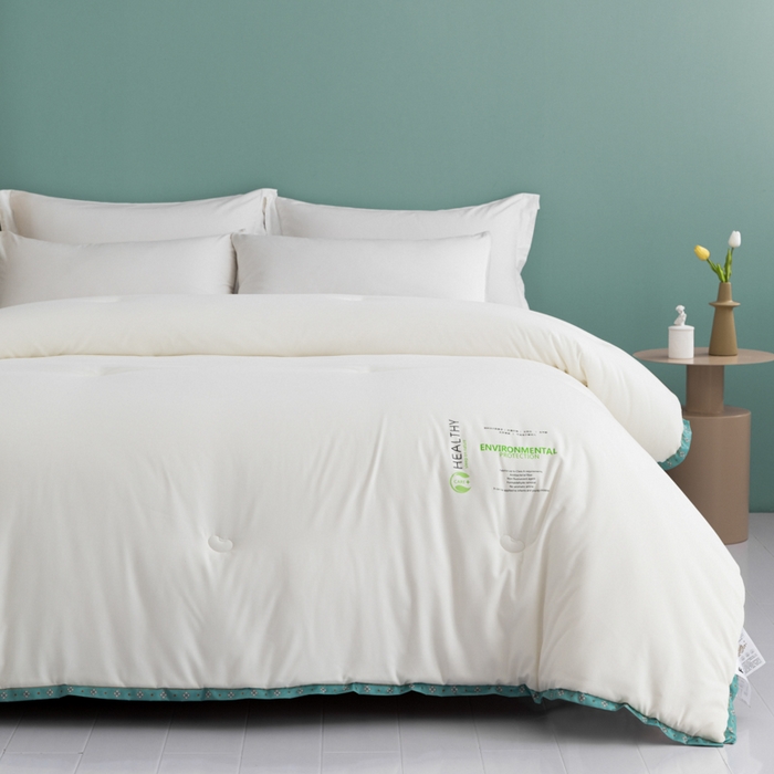 91家纺网 家纺一手货源 找家纺 美丽折家纺 2025新款大豆纤维四季被子加厚冬被被芯 梦白