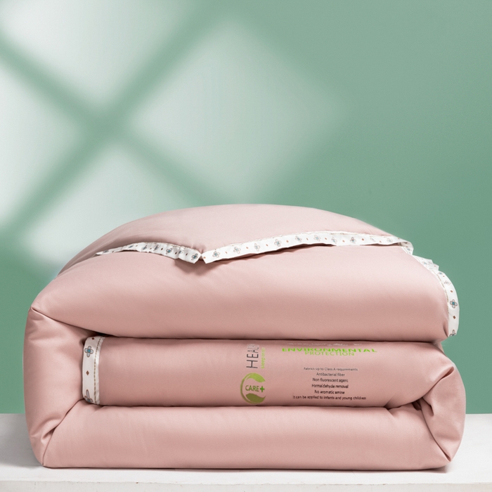 91家纺网 家纺一手货源 找家纺 美丽折家纺 2025新款大豆纤维四季被子加厚冬被被芯 豆沙