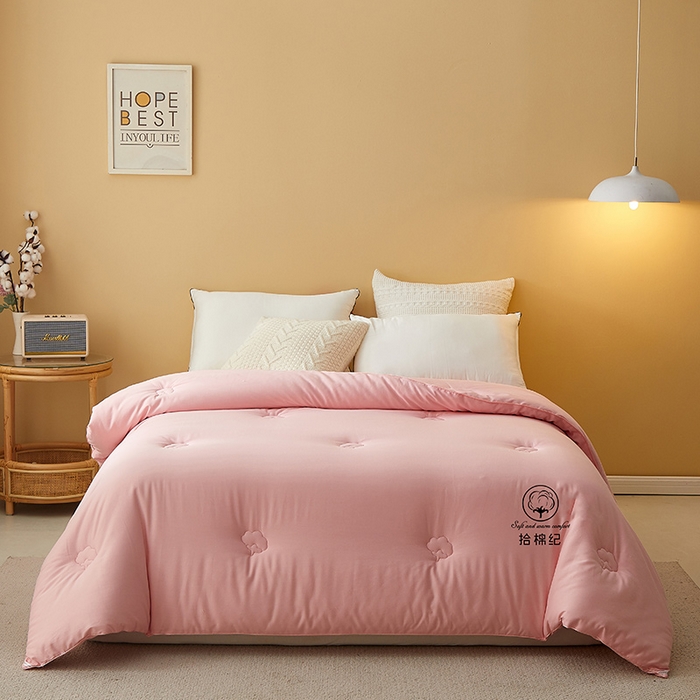 美丽折家纺 2025新款舒享新疆棉花被冬被春秋被被芯 粉色