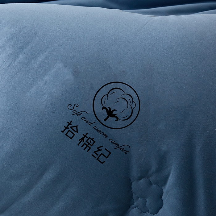 91家纺网 家纺一手货源 找家纺 美丽折家纺 2025新款舒享新疆棉花被冬被春秋被被芯 蓝色