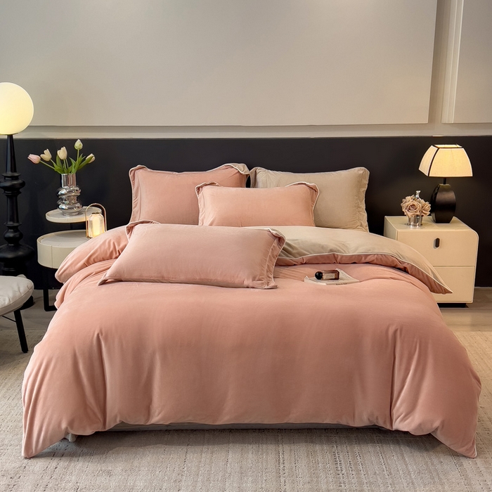 91家纺网 家纺一手货源 找家纺 （总）席世家 2025新款婴儿绒简约款四件套