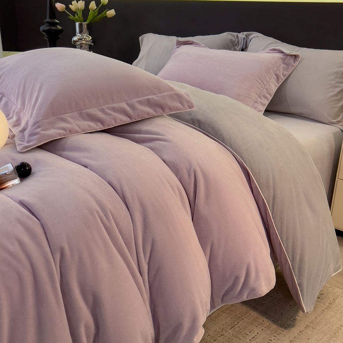 91家纺网 家纺一手货源 找家纺 （总）席世家 2025新款婴儿绒简约款四件套