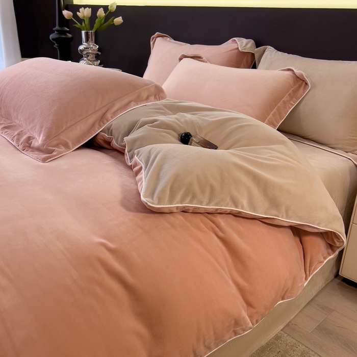 91家纺网 家纺一手货源 找家纺 （总）席世家 2025新款婴儿绒简约款四件套