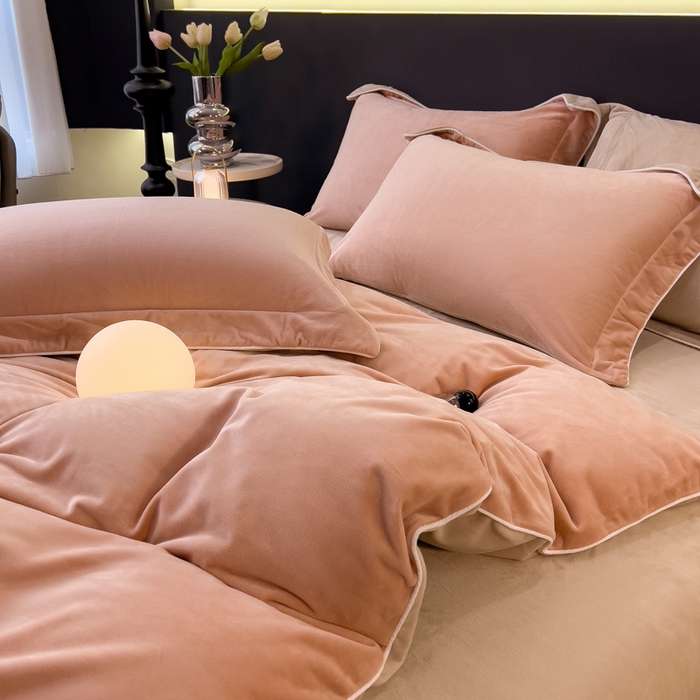 91家纺网 家纺一手货源 找家纺 （总）席世家 2025新款婴儿绒简约款四件套