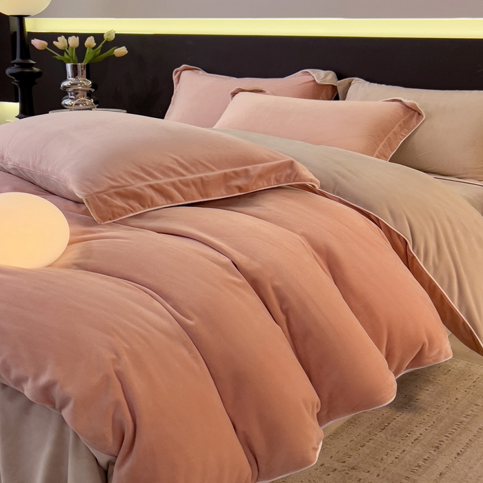 91家纺网 家纺一手货源 找家纺 （总）席世家 2025新款婴儿绒简约款四件套