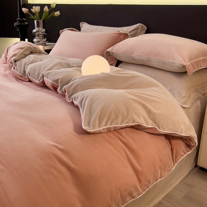 91家纺网 家纺一手货源 找家纺 （总）席世家 2025新款婴儿绒简约款四件套