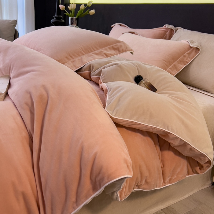 91家纺网 家纺一手货源 找家纺 （总）席世家 2025新款婴儿绒简约款四件套