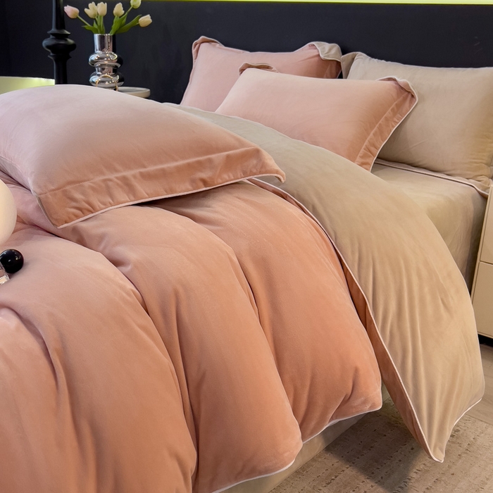 91家纺网 家纺一手货源 找家纺 （总）席世家 2025新款婴儿绒简约款四件套